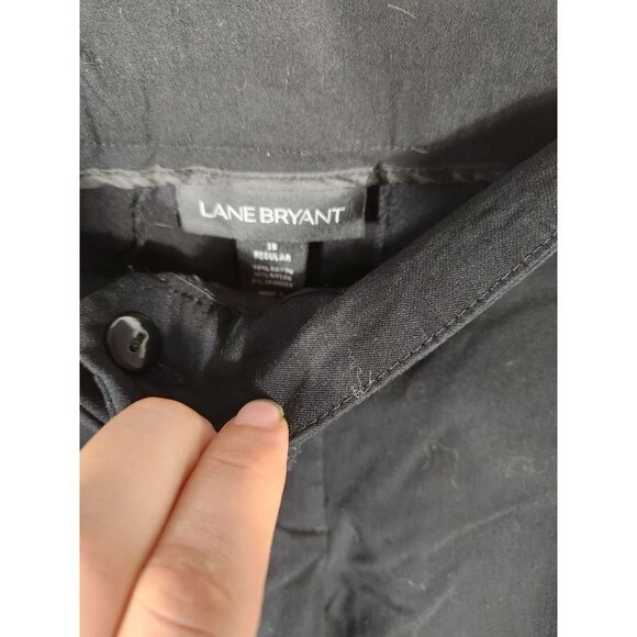 Womens Plus Essential Bootcut Black Career Pants Lane Bryant High Stretch 18R - Picture 2 of 3